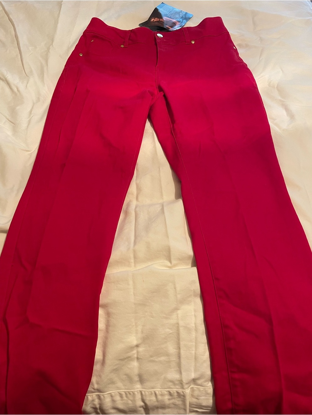 IMAN Hot Pink Straight-Leg Pants